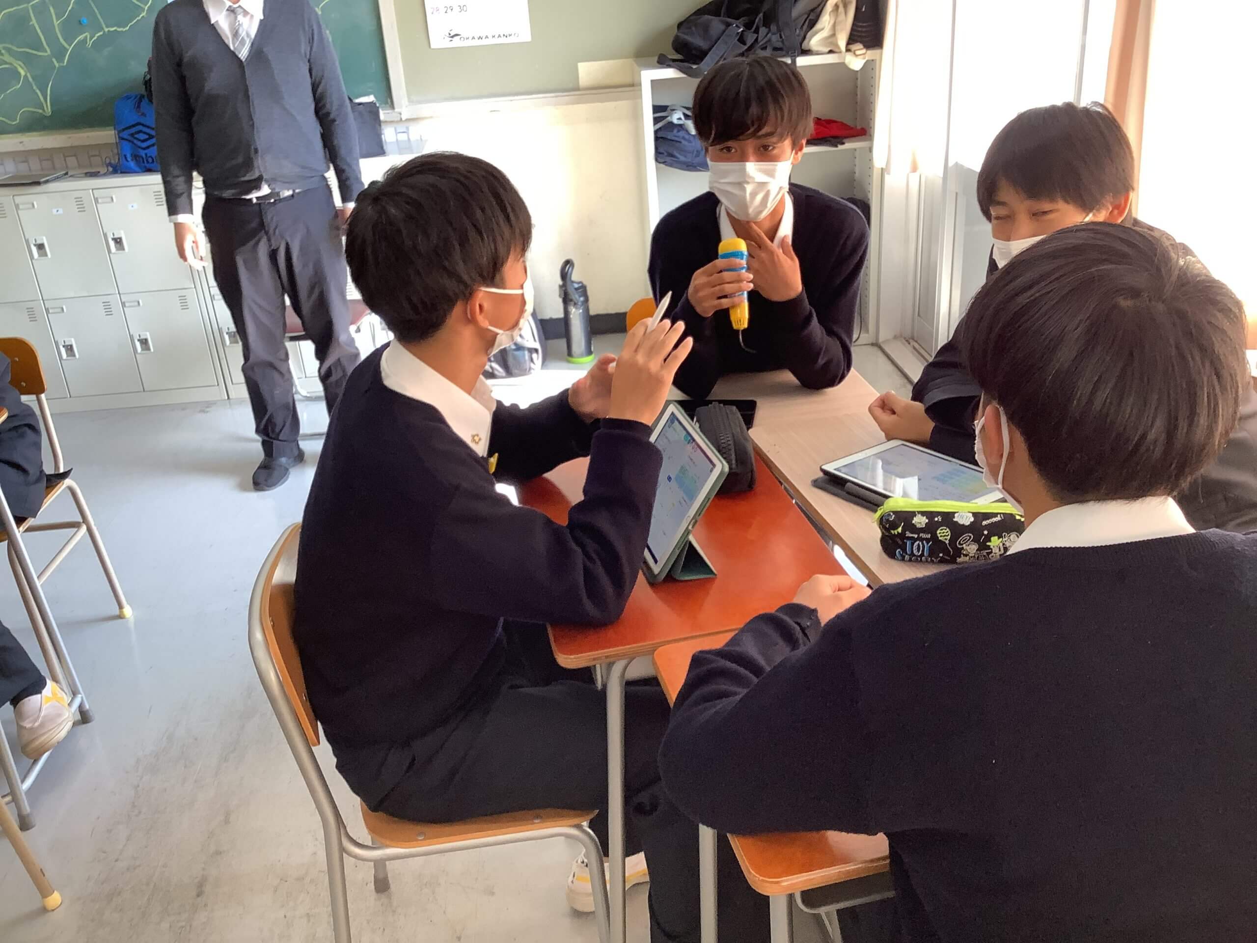 2021/11/19　　高1探究学習「企業の課題をヒアリングしよう」